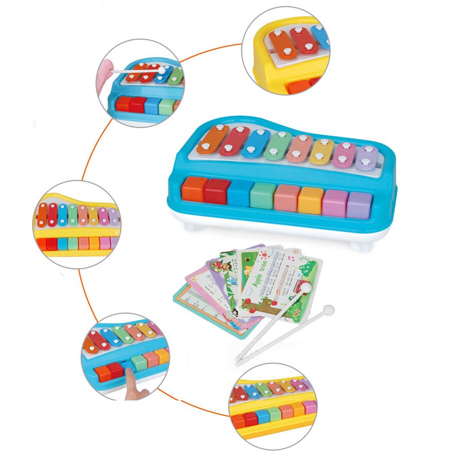 Baby Piano Toy Music Instruments For Kids Multifunctional Toddler Musical Toys For Children Xylophone Music Educational Learning