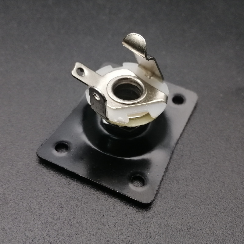 Firkantet plade guitar bas 1/4 output input jack stik til elektrisk guitar sort guld krom gutiar dele