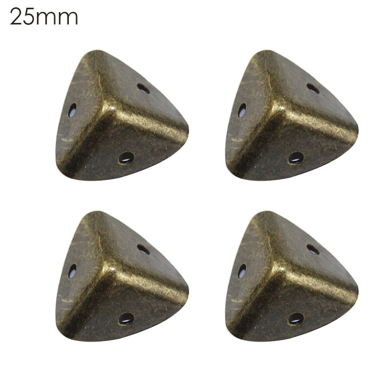 Förpackning hörnskydd brons 25*25mm 4 st antik metall trä vinlåda hörn järn skydd väska kantskydd låda