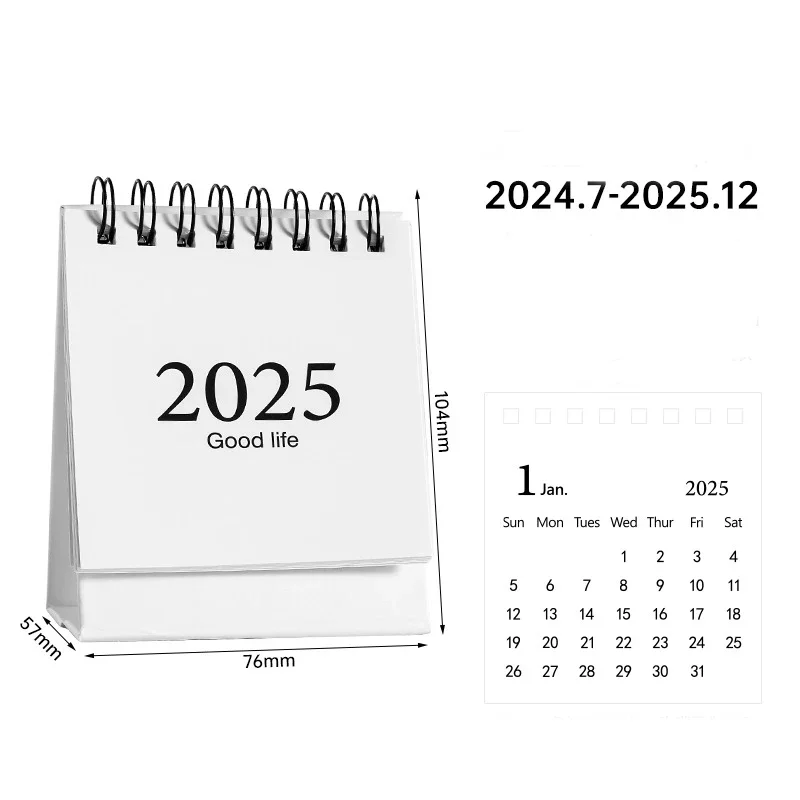 2025 Bureaukalender 365 Dagen Jaarlijkse Planner Leuke Spoelkalender Boek Jaarlijks Schema Organisator Takenlijst Thuiskantoorbenodigdheden: WHITE