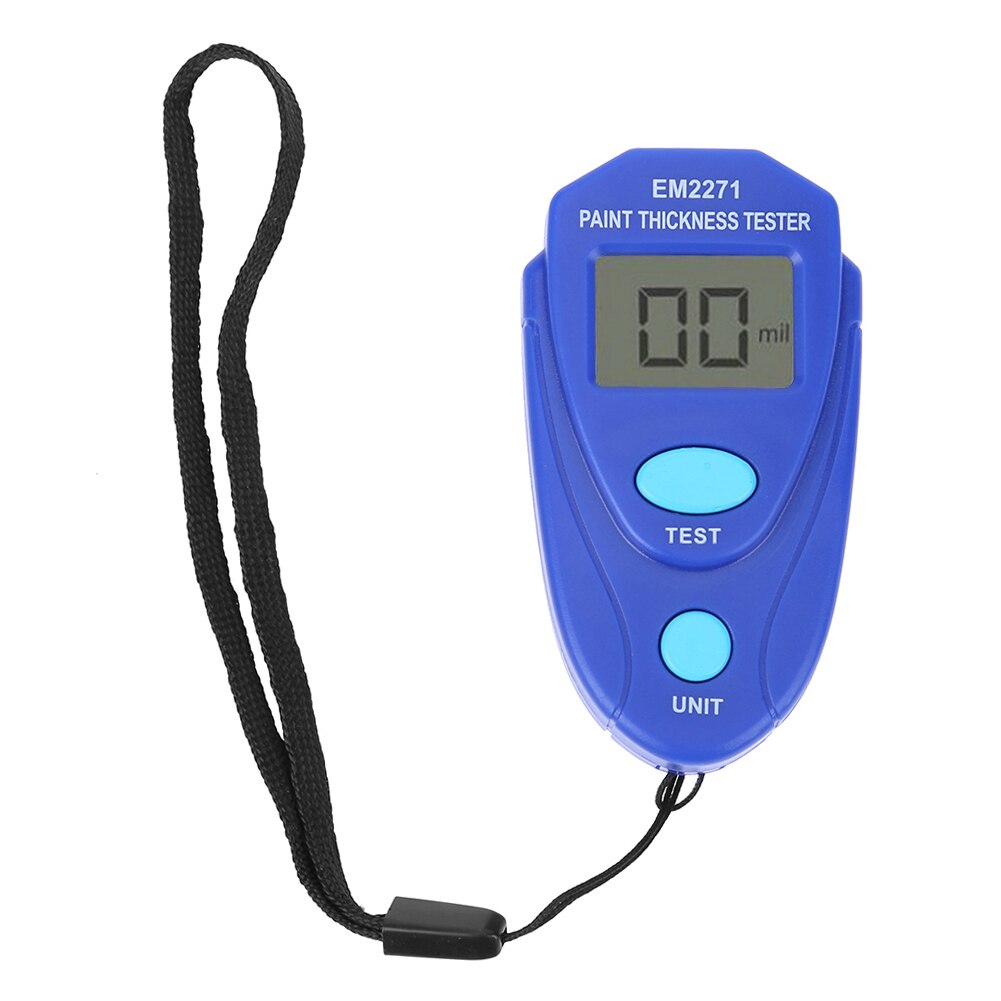 Em2271 mini tjocklek mätinstrument elektroniska bredd mätinstrument bil målar tjocklek mätare målarbeläggning tjocklek testverktyg: Blå