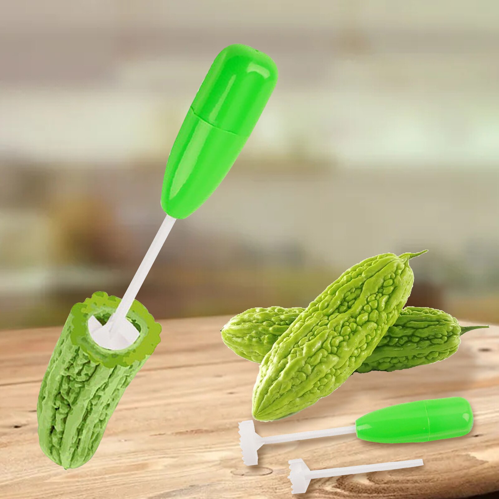 Ensemble de 4 outils manuels pour creuser des pommes de terre, outils de cuisine pour légumes, multi-usages, pour enlever les noyaux de légumes et de fruits à la maison, perceuse, concombre et poire