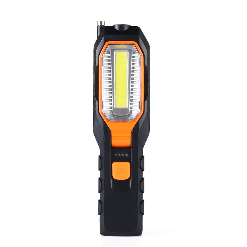 Led Verlichting Zaklamp Usb Oplaadbare Steel Werk Lamp Ingebouwde Batterij Waterdichte Magnetische Inspectie Lamp Voor Outdoor: orange