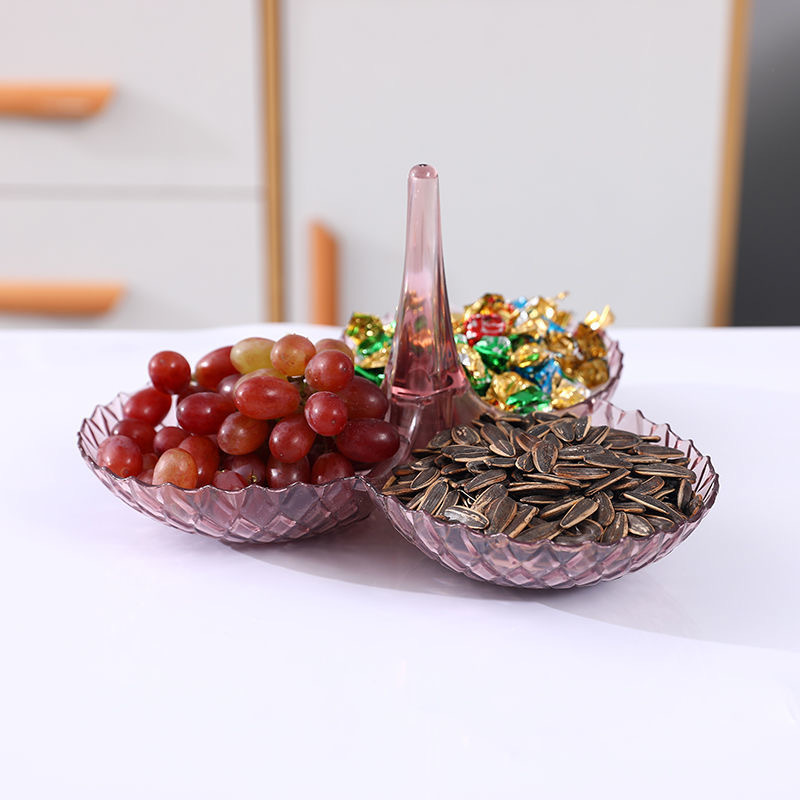 Soporte de estilo europeo para fruta, plato de dulces, frutos secos apilados, multicapa, para pastel, en casa, almacenamiento de postres, suministros para Festival: 1pc red
