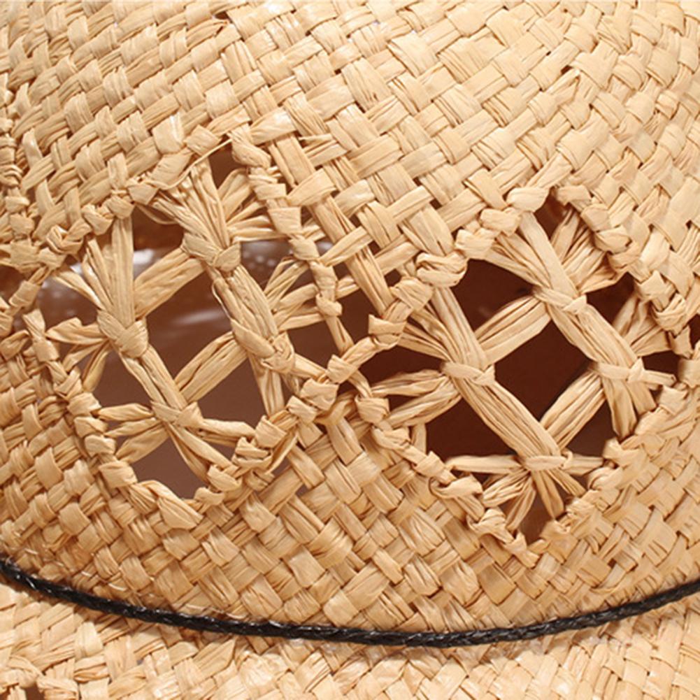 Zomerstrandhoed van harige raffia stro, handgeweven hoeden voor dames, grote piek voor buitenreizen, zonnehoed, zonnepet
