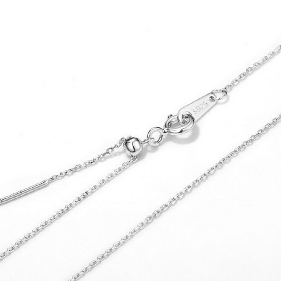 ALLNOEL 925 Sterling Silber Halskette Kette Gold Überzogene 925 Silber Schlange Kette Vergoldung Kette Für Jeden Anhänger 400MM + 50MM: WHITE