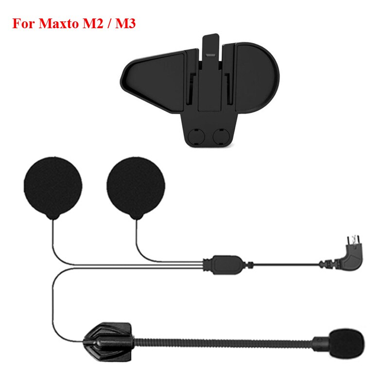 Maxto M2 M3 Motorhelm Headset Intercom Bracket Mount Houder Base + Hard Microfoon Oortelefoon Voor Maxto M2/M3 accessoires