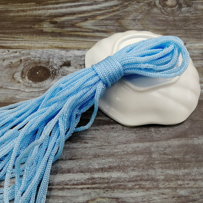 10meters 5mm nylon Rope Cords Craft Decorative Twisted Thread DIY handmade Accessories home Decoration Cord: sky blue