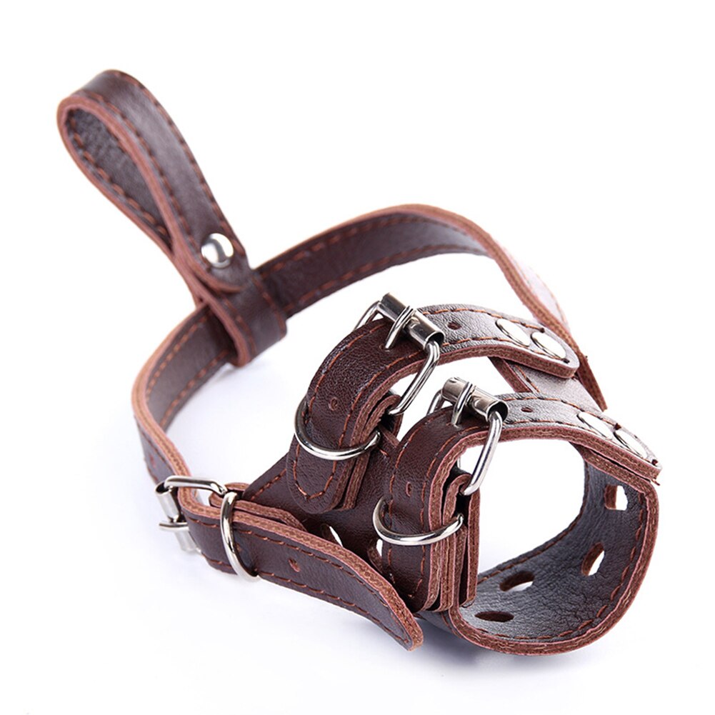 Muselière en cuir réglable et respirante pour chien, produit pour animaux de compagnie, Anti-aboiement, à mâcher, Durable et pratique, toutes saisons, fournitures quotidiennes pour animaux de compagnie