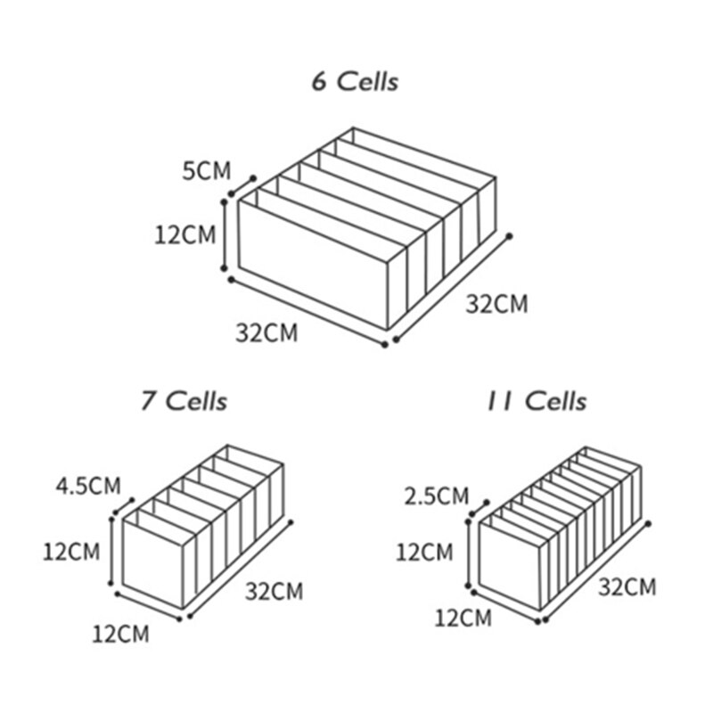 Ondergoed Organizer Lade Divider Inklapbare Opbergdozen Goed Voor Organizing
