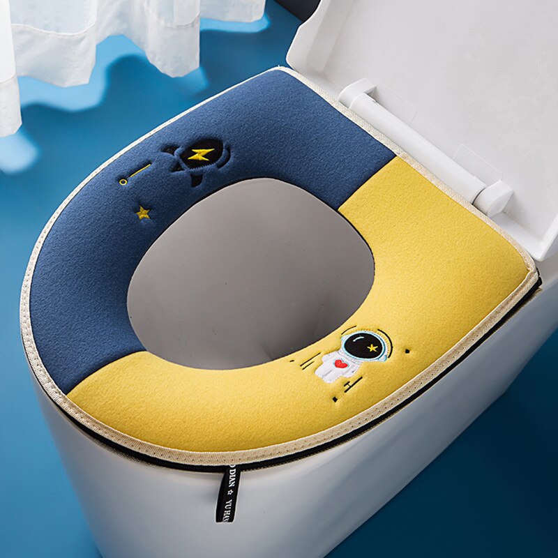 Winter Warm Toilet Seat Cover Met Handvat Universele Wc Kussen Dikker Pluche Toiletbril Ring Mat Badkamer Aceesories: 7