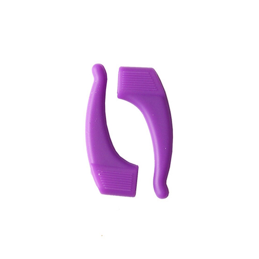 1 Pairs Anti Slip Oor Haken Grips Bril Siliconen Tempel Tip Duurzaam Comfortabele Brillen Accessoires Makkelijk Te Gebruiken: Paars
