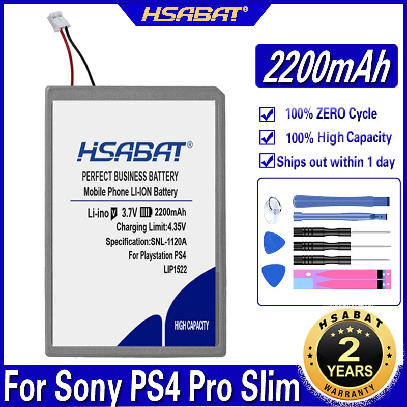 Hsabat 2200Mah Batterij Voor Sony PS4 Slanke Pro Dual Shock Controller Tweede Generatie CUH-ZCT2 Of CUH-ZCT2U
