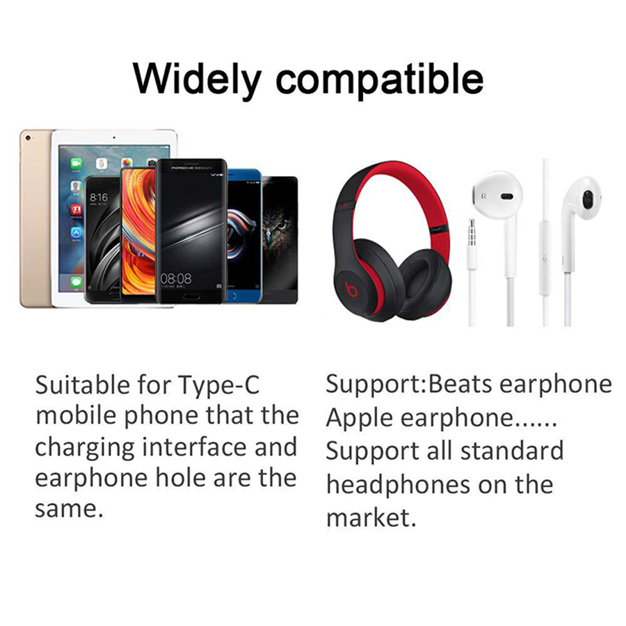 Adapter słuchawkowy 2 w 1 USB typu C z gniazdem 3,5 mm Dac USB C Audio Adaptator do Samsung S24 Plus S25 Ultra Iphone 16 Pro Max Ipad