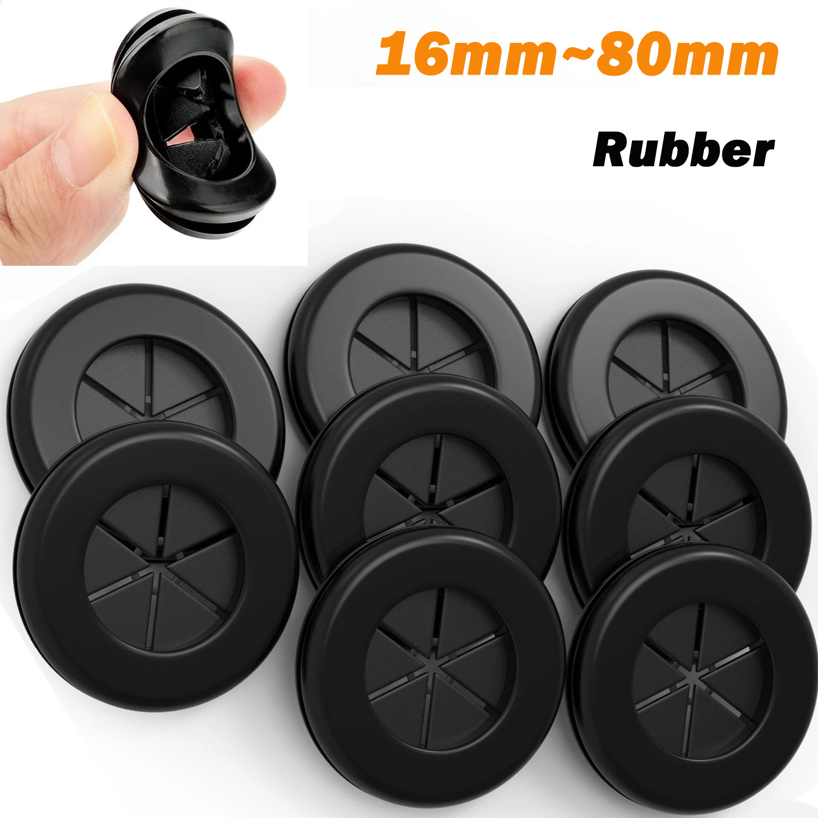 Gaskets 16mm~80mm Black Rubber Grommet Firewall Hole Plugs Wire Protection Grommet For Protects Wire Cable Hardware Tool