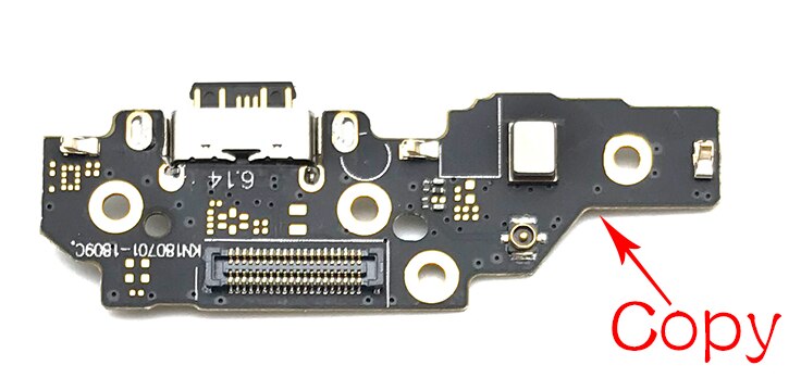 Placa de cabo flexível, porta de carregamento usb, conector plugue e microfone, para nokia x5 5.1 plus ta-1102 ta-1105 ta-1108 ta-110 ta-: Dourado