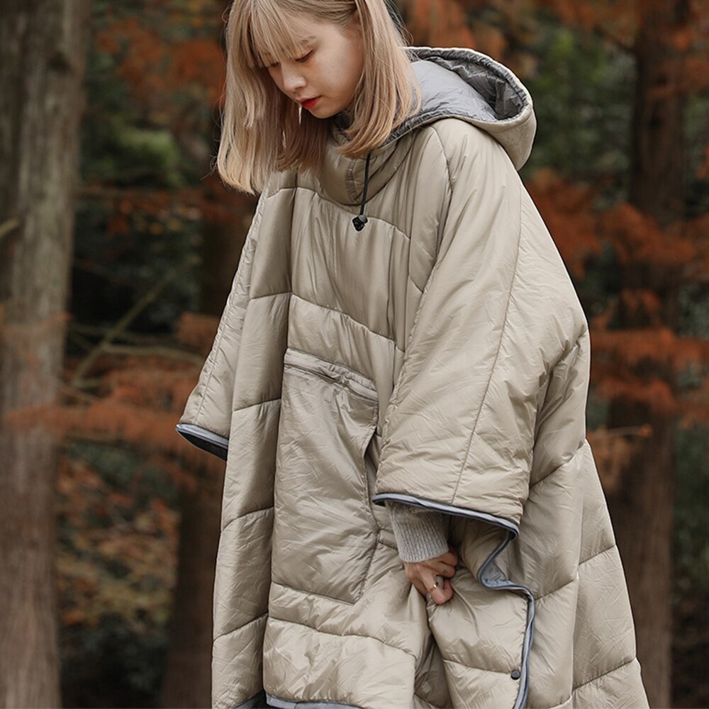 draussen Camping Schlafsack Wasser-beständig Mantel Poncho Faul Taschen Ultraleicht Reise Schlaf Decke Decke Mantel mit Kapuze