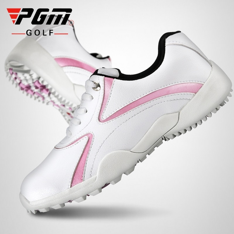 Pgm Vrouwen Lichtgewicht Golf Schoenen Dames Lace Up Ademende Sneakers Antislip Wearable Training Schoenen AA10095
