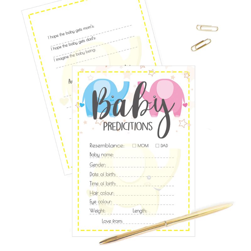 10 pakke råd og forudsigelseskort til baby shower spil forælder besked råd råd bog sjov kønsneutral shower party