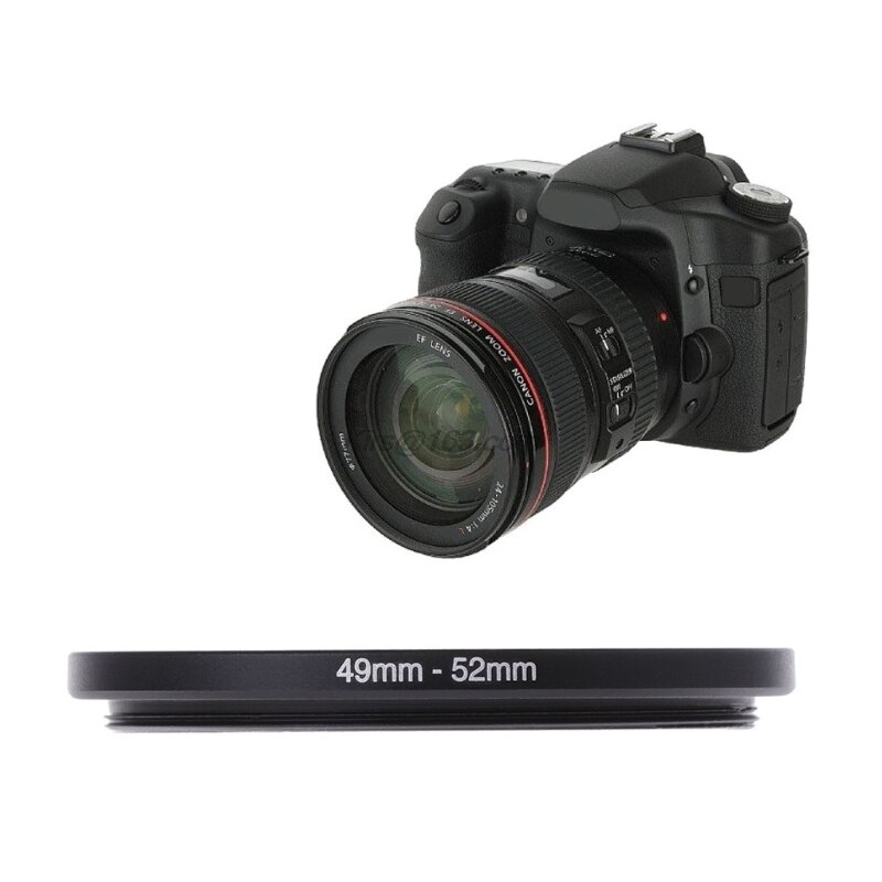 49mm à 52mm métal pas à pas anneaux adaptateur d'objectif filtre caméra outil accessoires