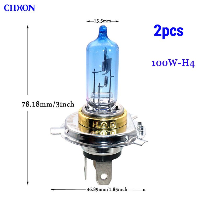 Ciihon-faro delantero de xenón para coche, bombilla de luz de costado, para Renault Clio MK2 1,2 98-04 Hatchback H4 501 55W 100W: 2x100W-H4-HOD