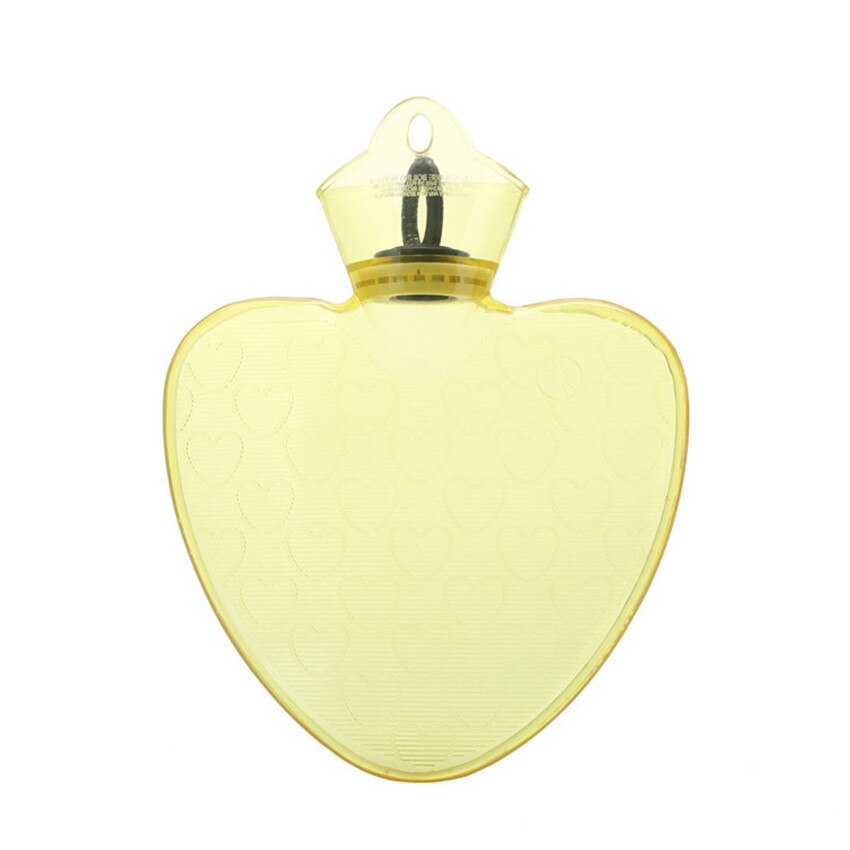 Botella de agua de pvc con forma de corazón: yellow