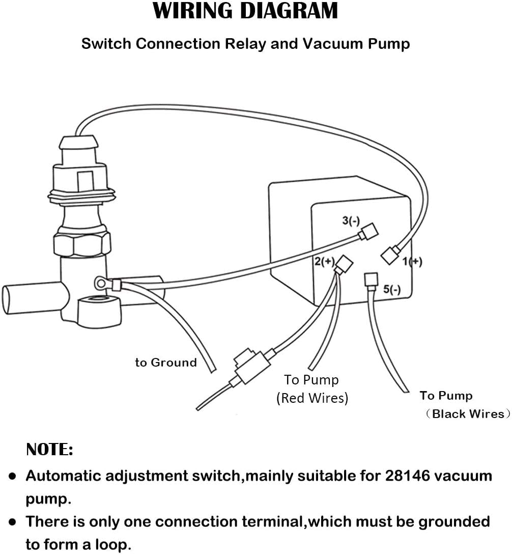 28146SW Brake Vacuum Switch Vacuum Pump Switch For 12V Electric Brake Booster Electric Vacuum Pump Kit