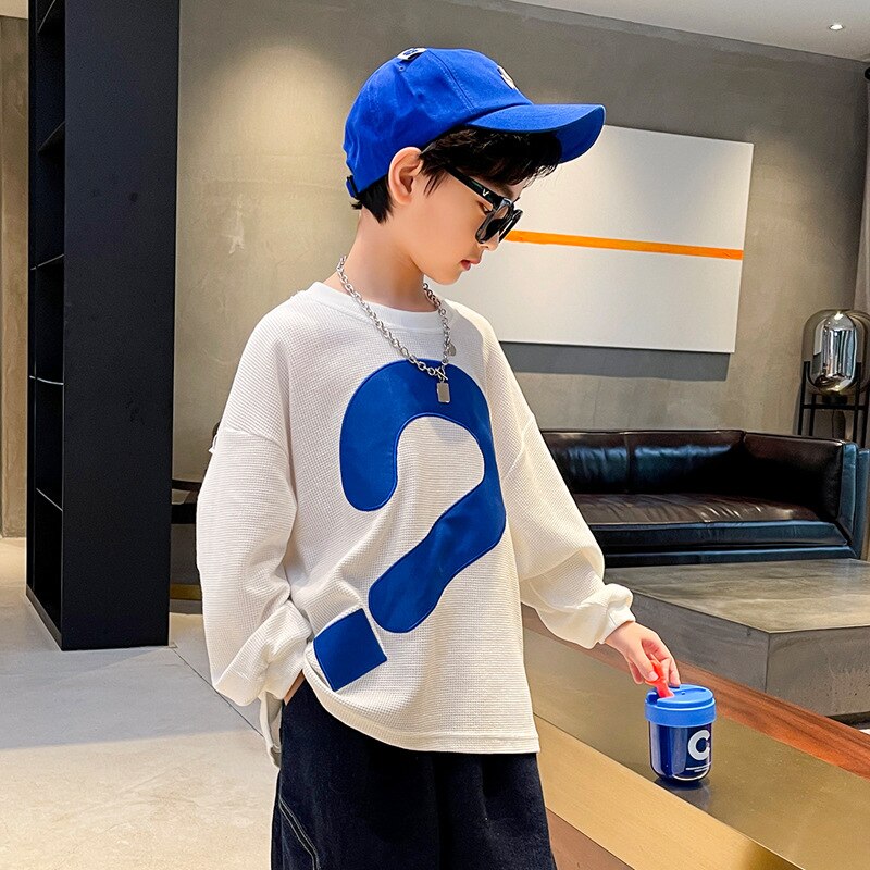 Sudadera de algodón para niños, ropa de manga larga, estilo informal coreano, 4, 6, 8, 10, 12, 13, 14 años, novedad de Primavera de 2022