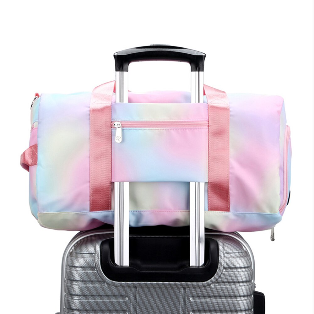 Women Waterproof Gym Bag Travel Shoulder Journey Duffle Handbags Print For Girls Canvas Luggage Organizer Schoolbags X309D