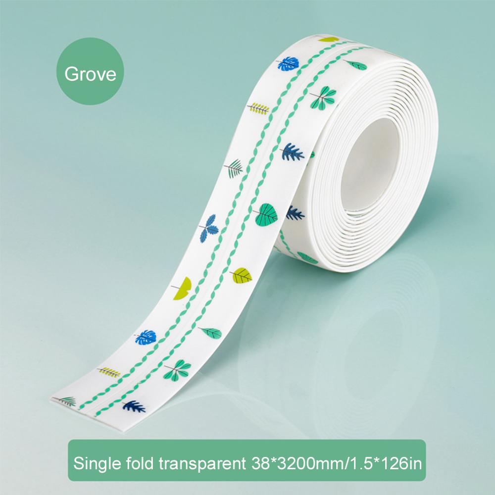 Aanrecht Waterdichte Meeldauw Sterke Zelfklevende Transparante Tape Badkamer Badkamer Kloof Strip Zwembad Water Seal 320Cm: Grove  white