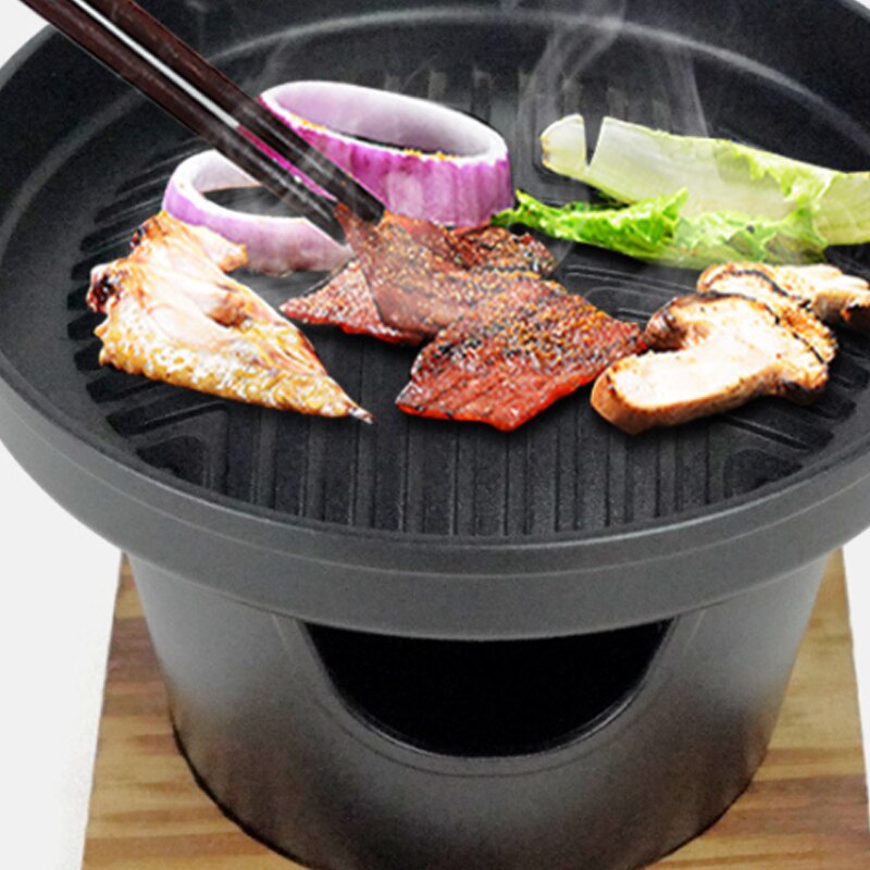 Estufa pequeña para barbacoa, cocina doméstica de estilo coreano para una persona, barbacoa al aire libre, sin humo, olla pequeña para asar de estilo japonés, MeatTool