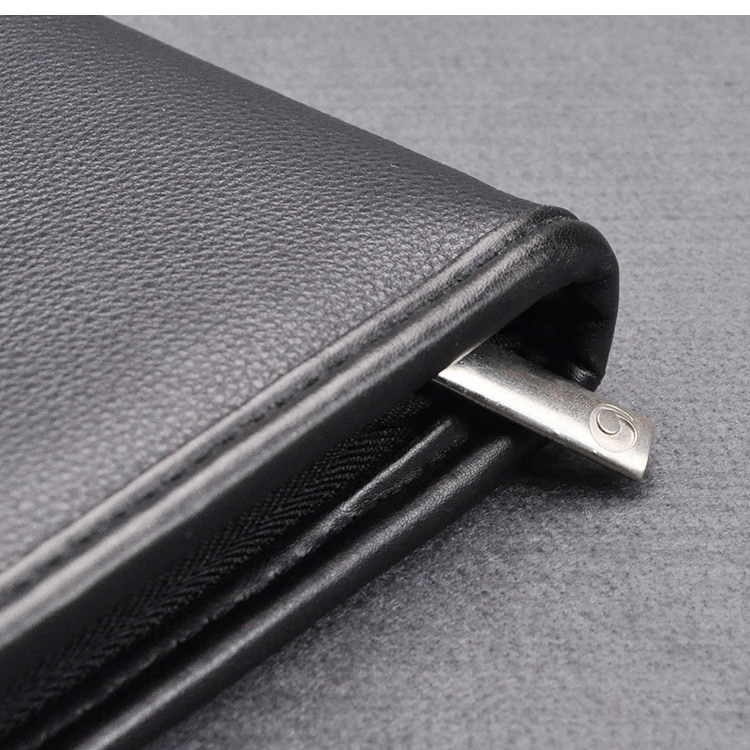 a4 expanding file folder organizer zipper document folder for ipad portfolio padfolio with USB loop holder office supplies 1178