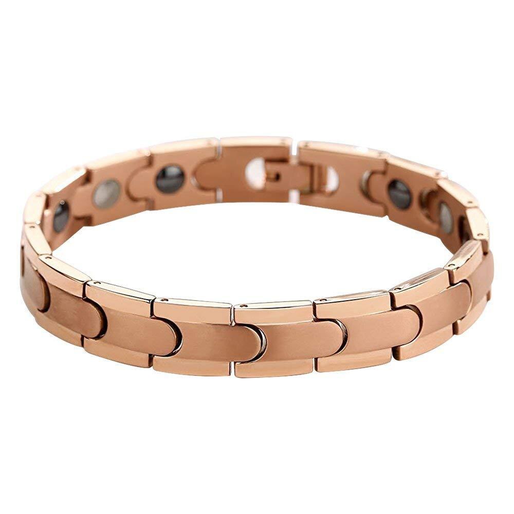 MADALENA SARARA Prämie Titan Stahl Energie Armbinde Frauen Germanium Magneten Negativ Ionen Intarsien Gesunde