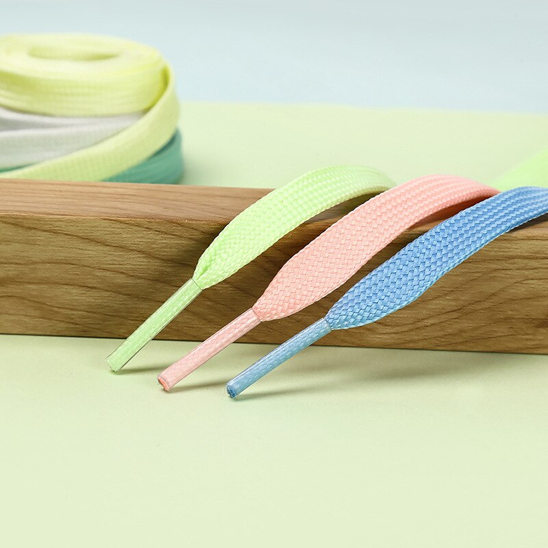 Lichtgevende Schoenveter Athletic Sport Platte Schoen Canvas Veters Glow In The Dark Night Kleur Fluorescerende Schoenveter 120Cm