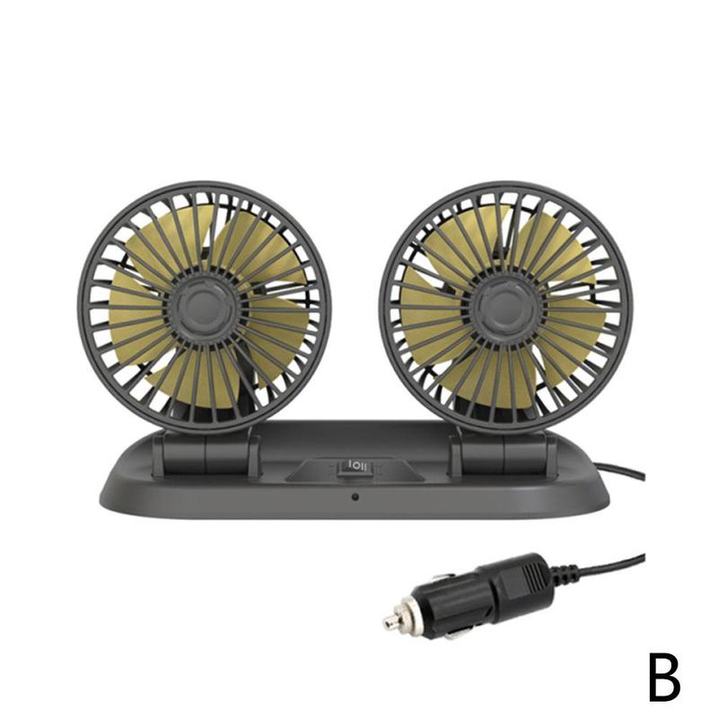12V 24V Car Electric Fan Two Speed Control Cooler Auto Air 360 Wind-enhanced Cooling Car Adjustable Conditioner Fans Air De P1X3: 12V