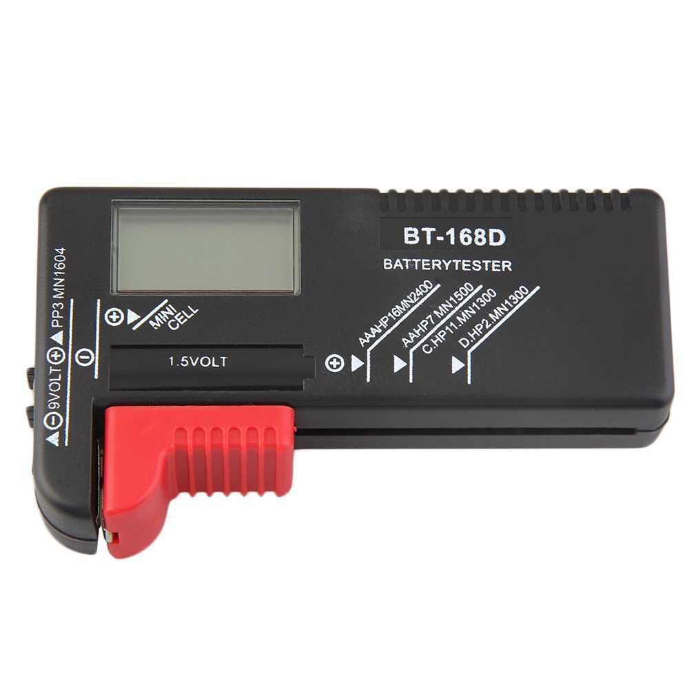 Aaa aaa cd batterijtester, oplaadbare bt -168d 1.5v 9v knoopcelbatterij, hot leshp