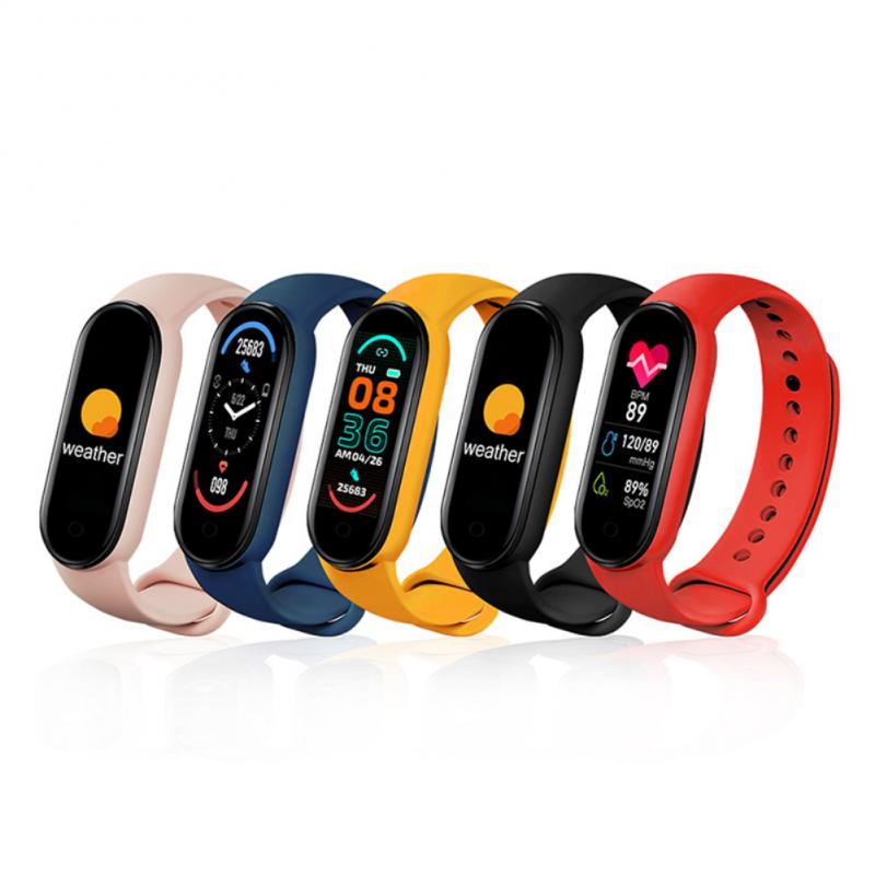 M6 Smart Band Mannen Vrouwen Fitness Smart Horloge Hartslag Bloeddruk Sleep Monitor Stappenteller Bluetooth Armband Voor Ios Android