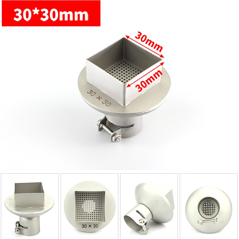 Luchtmondstuk voor soldeerstation 850 852 luchtstations pistool bga mondstuk 30mm x 30mm