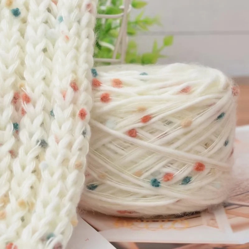 Hilo de lana de punto arcoíris, 50g, tejido a mano, Mohair, hilo de ganchillo, hilo de punto grueso, bufanda DIY, suéter, línea de sombrero blanet, 1 ud.