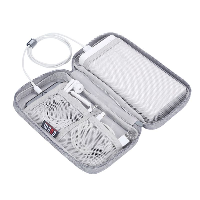 Viagem portátil durável poliéster power bank bolsa saco de armazenamento estojo de transporte de proteção pacote para fone de ouvido telefones celulares cabo dados