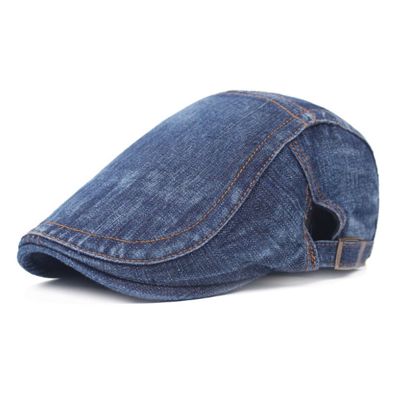 Erwachsene Unisex Baskenmütze Einstellbar Patchwork Denim Caps Entenschnabel Hut Newsboy für Männer Frau: 4