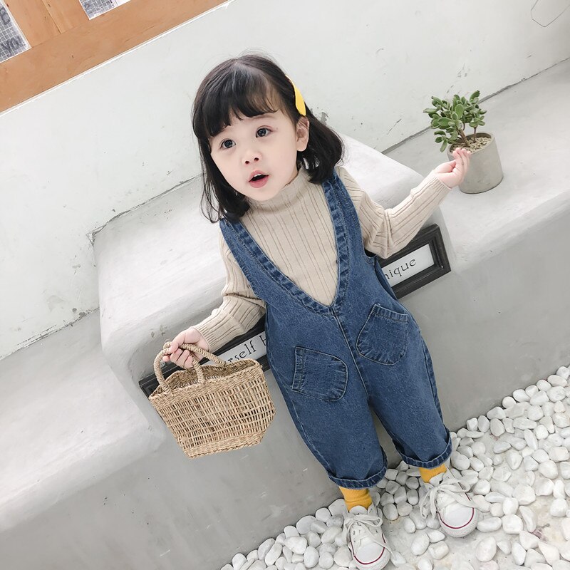 Cnum modieuze peuter kinderen meisjes denim jumpsuit playsuit overalls outfits kinderkostuums herfst