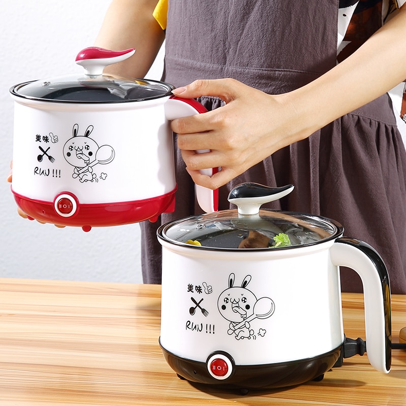 220v mini bærbar elektrisk kogegrydemaskine enkelt/dobbelt lag tilgængelig 3 farve tilgængelig pot multi komfur