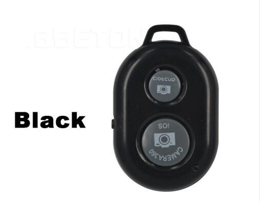 1pcリモートコントロールボタンワイヤレスbluetoothシャッターセルフタイマーカメラiphoneアンドロイド電話用高品質: Black