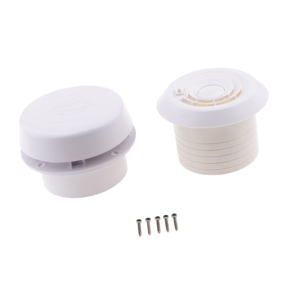 12V Mushroom RV Roof Vent Ventilation Fan Waterproof for Camper Trailer Motorhome Smoke Dome, White