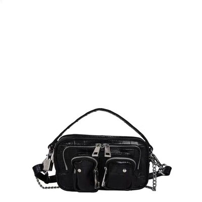 Vintage Vrouwen Crossbody Messenger Bag Mode Alligator Tassen Krokodil Schoudertassen Voor Vrouwelijke Handtassen Bolsas: Black