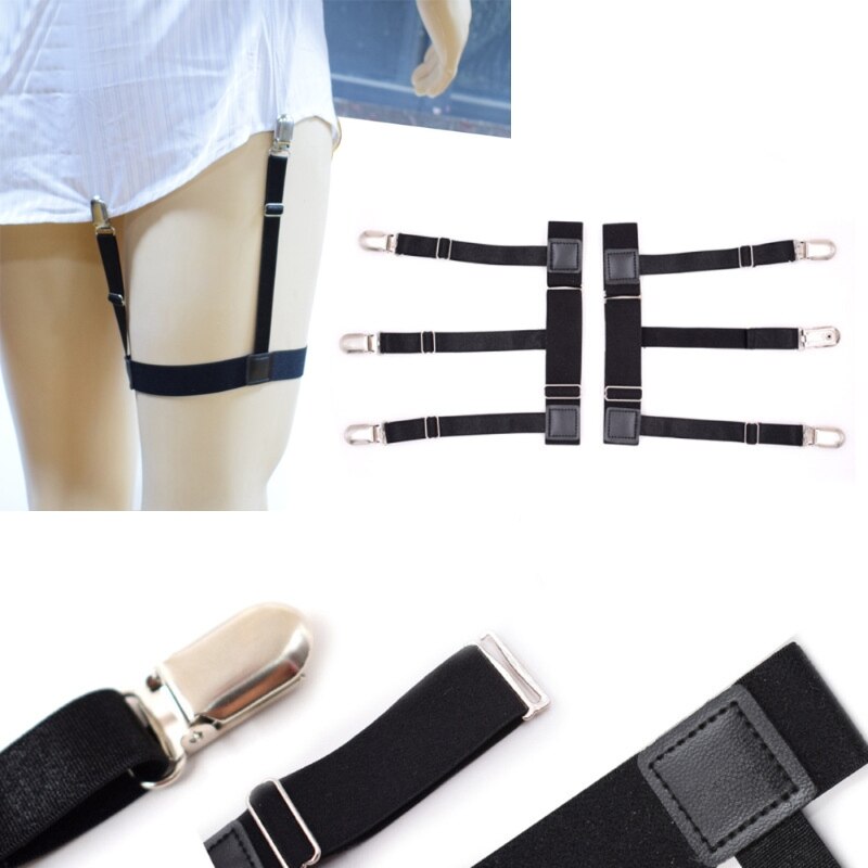 Mens Shirt Stays Garters Suspenders Braces For Shirts Gentleman Leg Elastic Men Shirt Suspenders Garter Holder Business
