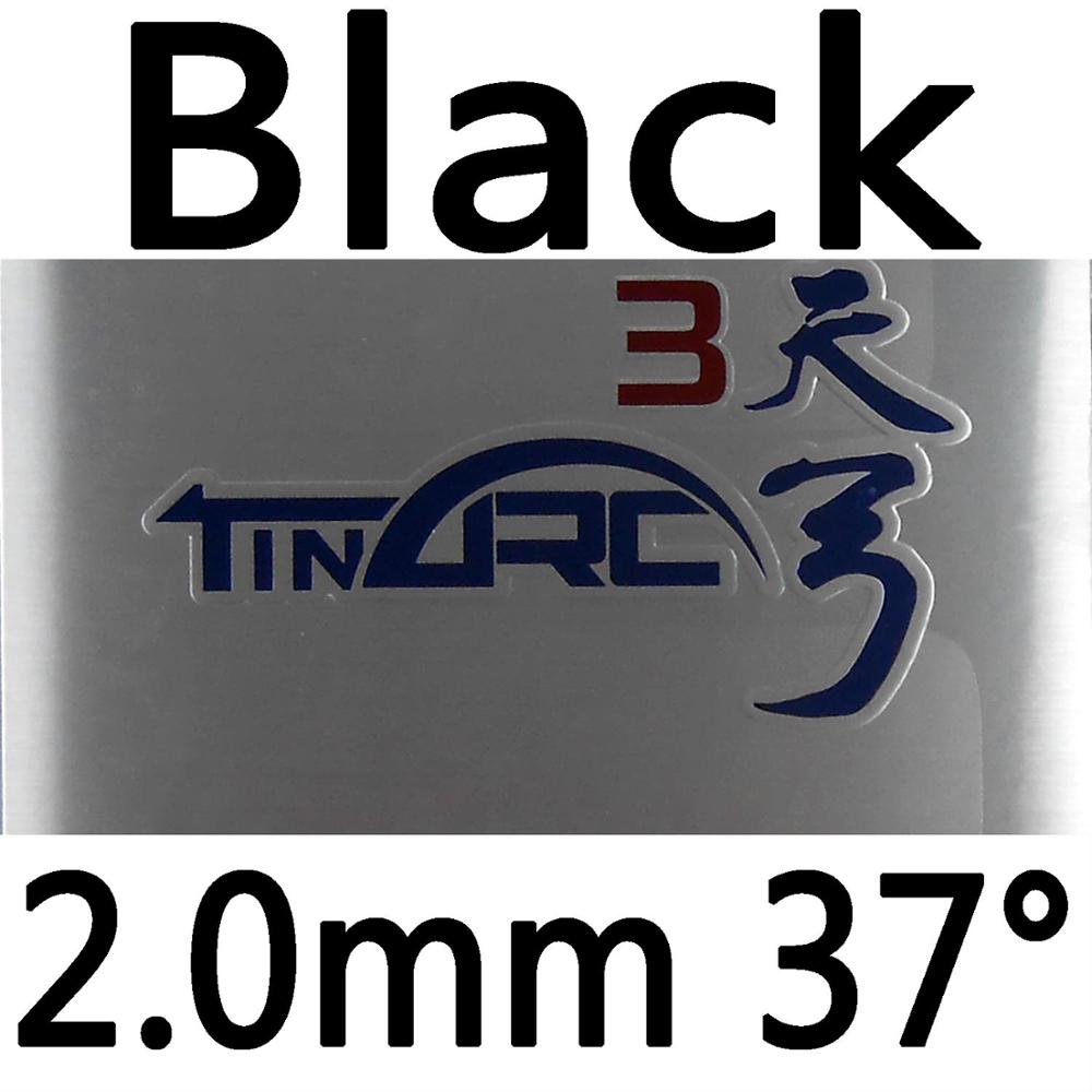 DHS TinArc3 (TinArc 3, TinArc-3) Pips-Im Tischtennis (PingPong) Gummi mit Schwamm: black 2.0mm H37