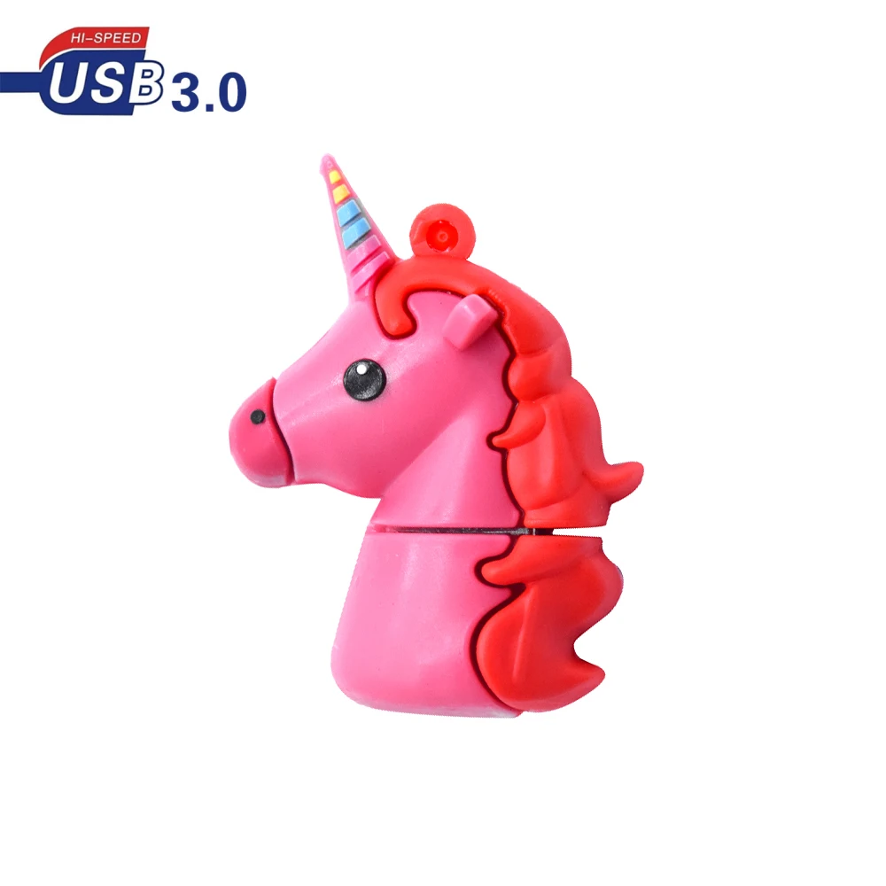 Mini clé USB 3.0, support à mémoire de 4GB 8GB 16GB 32GB 64GB, joli dessin animé licorne, cheval coloré: style 8 / 8 GO