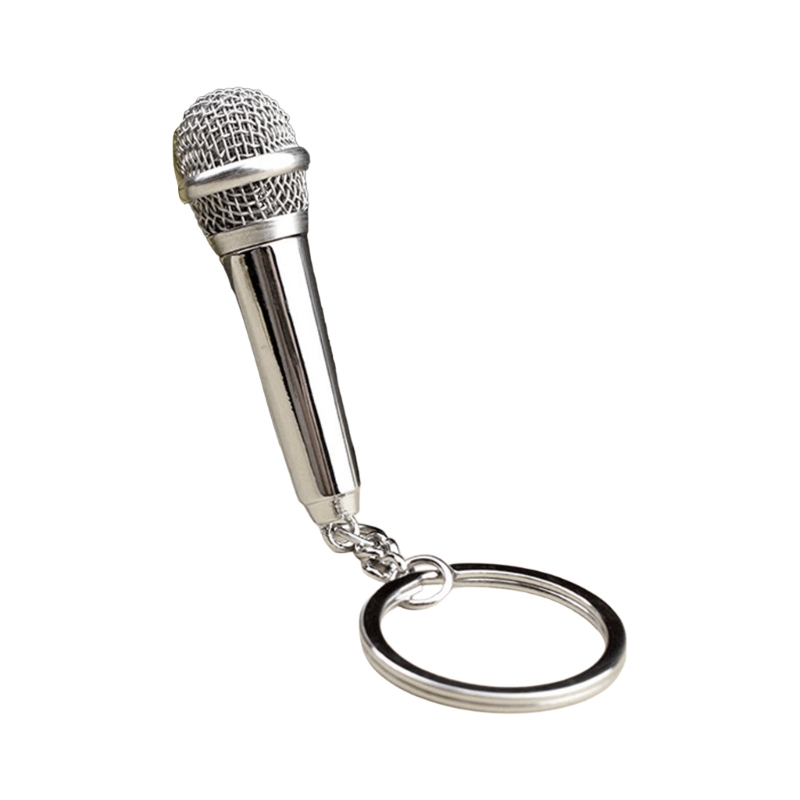 Porte-clés micro poche pour amateurs chant, porte-clés Microphone Simulation